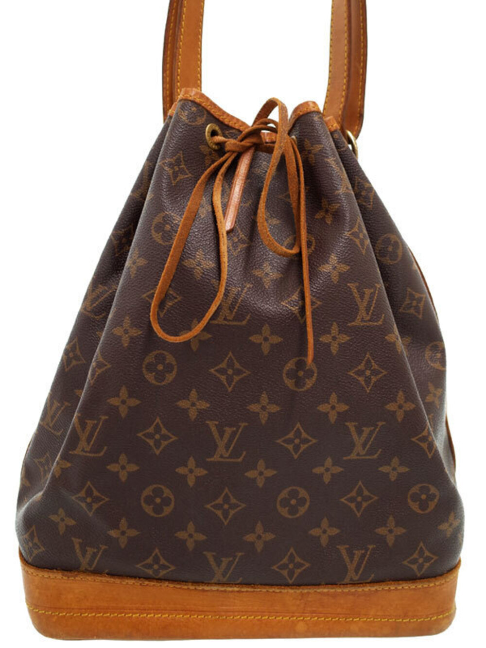 Louis Vuitton Monogram Noe Shoulder Bag Canvas Leather Brown